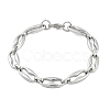 304 Stainless Steel Coffee Bean Chain Bracelets for Women Men BJEW-F488-45P-4