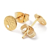 201 Stainless Steel Flat Round Stud Earring Findings STAS-K259-18A-G-2