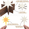 40Pcs Unfinished Wooden Star Pendants Set for Painting Arts WOOD-SP0001-43-4