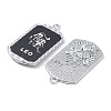 Alloy Twelve Constellations Series Big Pendants PALLOY-O107-01P-02-3