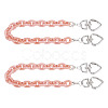 2Pcs Acrylic Link Bag Extender Chains HJEW-TAC0140-3