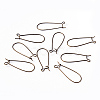 Brass Hoop Earrings Findings Kidney Ear Wires EC221-NFAB-4