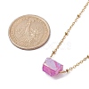 Dyed Natural Quartz Polygon Pendant Necklaces NJEW-JN04491-3