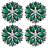 4Pcs Iron Glass Cabochons FIND-FG0004-86A-1