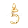 Brass Micro Pave Cubic Zirconia Pendants KK-D019-28G-05-1