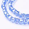Electroplate Glass Beads Strands EGLA-R030-4x4mm-M-2