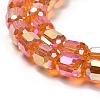 Electroplate Glass Beads Strands EGLA-D030-19C-3