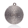 Tibetan Style Alloy Pendant Cabochon Settings PALLOY-P143-08AS-2