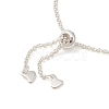 Natural Pearl Link Slider Bracelet BJEW-JB09449-02-4