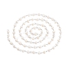 Handmade Natural Freshwater Pearl Beaded Chains AJEW-JB01088-02-5