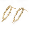 Brass Stud Earring Findings KK-S348-105-1