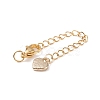 304 Stainless Steel Chain Extenders with Heart Alloy Enamel Charm FIND-JF00097-4