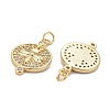 Brass Micro Pave Clear Cubic Zirconia Pendants X-ZIRC-Z011-16G-2