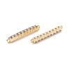 Rack Plating Brass Micro Pave Cubic Zirconia Connestor Charms KK-D073-03G-03-NR-2