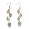 Natural Green Aventurine Earrings Dangle Earrings EJEW-TA00653-03-2