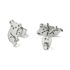 Non-Tarnish Cute Little Animal Theme 304 Stainless Steel Stud Earrings EJEW-B041-02I-P-2