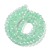 Baking Electroplate Glass Beads Strands DGLA-A039-J8mm-B07-2