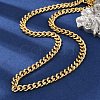 Brass Cuban Link Chain Necklacea for Women Men NJEW-F337-03G-02-1