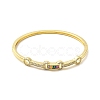 Rectangle & Donut Colorful Cubic Zirconia Hinged Bangle BJEW-G659-02G-1