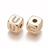 Brass Micro Pave Cubic Zirconia Beads KK-K238-16G-U-2