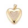 Brass Micro Pave Cubic Zirconia Locket Pendants KK-A161-47G-1