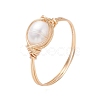 Natural Cultured Freshwater Pearl Finger Rings RJEW-JR00969-2