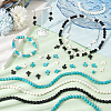 DIY Synthetic Turquoise Round & Cross Bracelets Making Kits DIY-NB0012-31-4