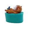 Sleeping Sika Deer with Bird Food Grade Silicone Molds LS-DIY-M031-23-1