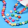 Handmade Polymer Clay Bead Strands CLAY-N006-73-8