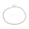 Enamel Daisy Link Chain Necklace NJEW-P220-01P-01-1