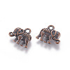 Vintage Elephant Charms PALLOY-ZN-47017-R-FF-1