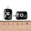 Natural Obsidian Pendants LS-G-I391-03G-12-3