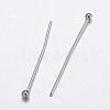 Tarnish Resistant 304 Stainless Steel Ball Head Pins STAS-K146-045-25x0.6mm-1