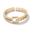 Brass Micro Pave Cubic Zirconia Cuff Rings RJEW-G310-09G-2