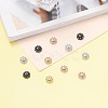 Multi-Petal Brass Micro Pave Cubic Zirconia Bead Caps ZIRC-F088-038-M-4