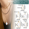10Pcs 5 Styles Brass Glass Pendants KK-CN0002-70-2