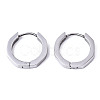 Tarnish Resistant 304 Stainless Steel Huggie Hoop Earrings X-STAS-R115-22P-1