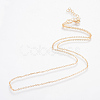 Iron Cable Chains Necklace Making X-MAK-R016-45cm-G-2