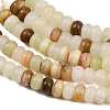 Natural Green Banded Calcite(Afghan Jade) Beads Strands G-L647-D03-4x6mm-4