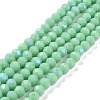 Electroplate Glass Beads Strands EGLA-A034-P1mm-B22-1
