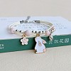 Cute Cartoon Alloy Enamel Multi-strand Charm Bracelets WG000A8-01-1