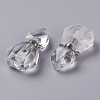 Hexagon Natural Quartz Crystal Perfume Bottle Pendants G-H241-03E-P-2
