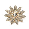 Flower Rhinestone Brooch JEWB-G040-08G-01-1