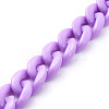 Handmade Opaque Acrylic Curb Chains AJEW-JB00662-03-2