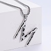Minimalist chic collarbone necklace with 26 English letters design LW4134-40-1