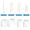 Brass Stud Earring Findings KK-TA0007-75-10