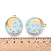 304 Stainless Steel Enamel Pendants X-STAS-N124-02G-3