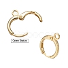 Brass Huggie Hoop Earring Findings KK-L179-04G-5