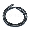 Natural Black Stone Beads Strands G-F631-A14-2