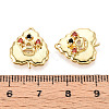 Brass Micro Pave Cubic Zirconia Pendants KK-N265-22G-3